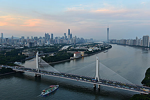 广州珠江夜景,海印桥