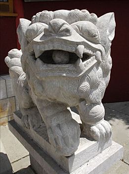 石獅,正面,中式花園,蘇黎世,瑞士,歐洲