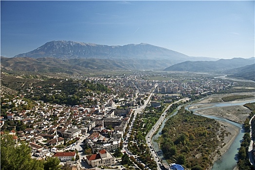 风景,培拉特,镇中心,阿尔巴尼亚