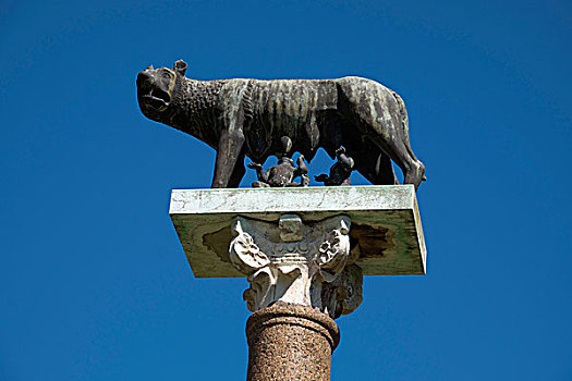 柱子,雕塑,比萨,托斯卡纳,意大利,欧洲