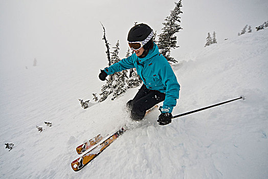 滑雪,惠斯勒山,惠斯勒,不列颠哥伦比亚省,加拿大