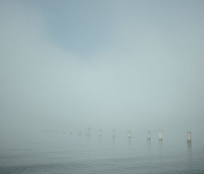 晨雾,气氛,黑海,阿布哈兹,乔治亚,亚洲