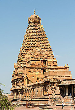 庙宇,坦贾武尔,泰米尔纳德邦,印度,亚洲