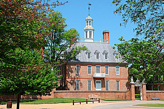 宫殿,殖民风格的威廉斯堡,弗吉尼亚