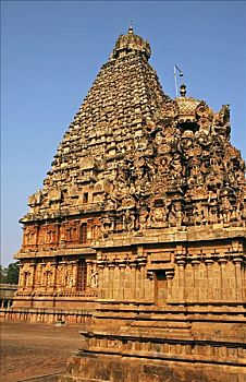 塔,神祠,印度教,庙宇,坦贾武尔,泰米尔纳德邦,印度
