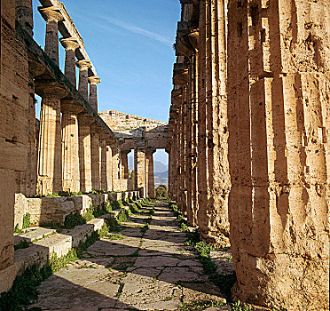 希腊,庙宇,帕埃斯图姆,公元前5世纪,艺术家,未知