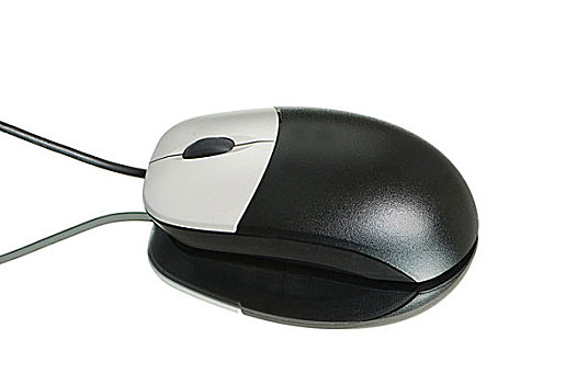 电脑鼠标,隔绝,白色背景