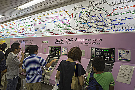 人,地铁站,东京