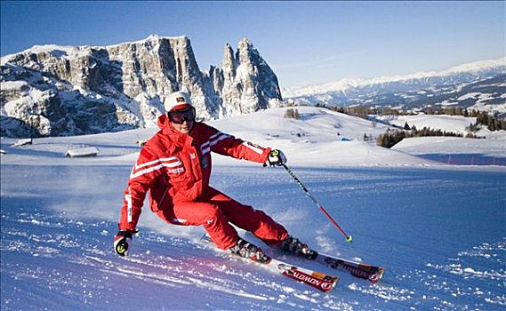 滑雪者,南蒂罗尔,意大利