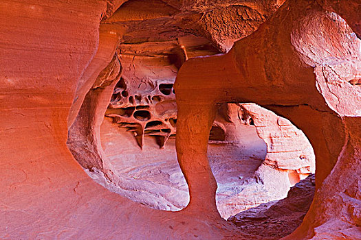 拱形,岩石构造,小,洞穴,火焰谷州立公园,内华达,美国