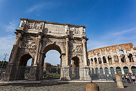 君士坦丁凯旋门,罗马角斗场,罗马,意大利