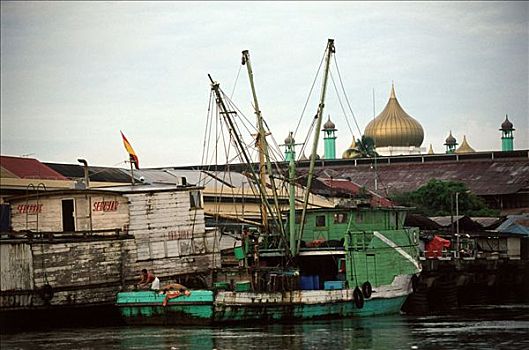 马来西亚,船,港口