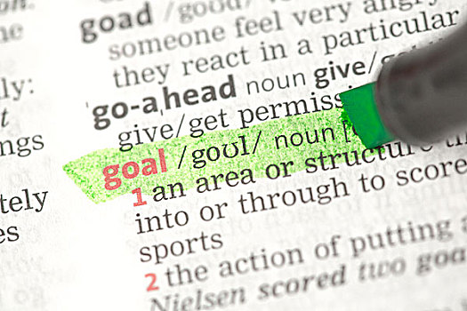 目标,定义,突显,绿色,字典