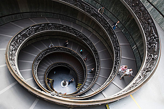 螺旋楼梯,出口,梵蒂冈博物馆,梵蒂冈,梵蒂冈城,罗马