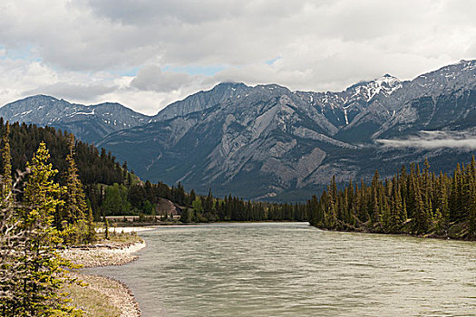 河,落基山脉,艾伯塔省,加拿大