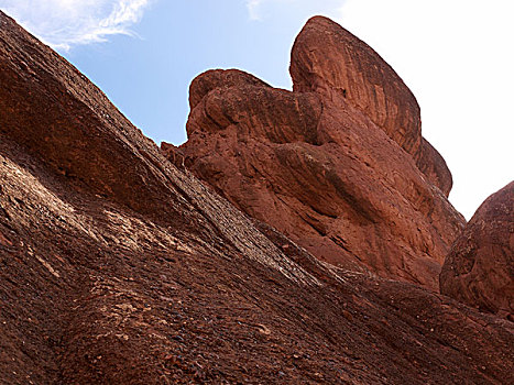 岩石构造,大阿特拉斯山,山脉,摩洛哥,北非,非洲