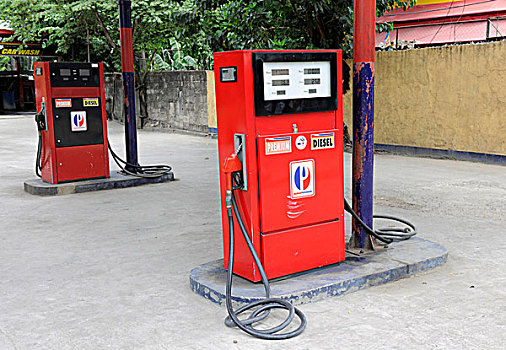 红色,燃料,泵,菲律宾,东南亚,亚洲