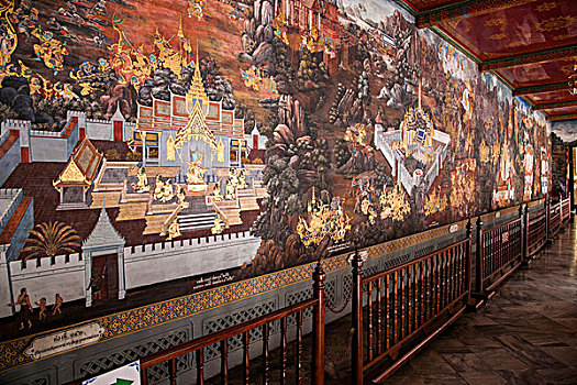 泰国曼谷大皇宫大型壁画