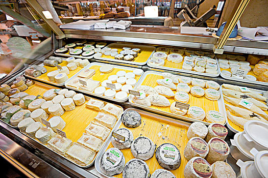 法国,普罗旺斯,戛纳,奶酪,展示,出售,市场