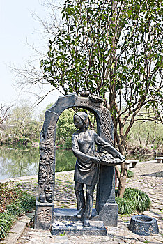 杭州西溪湿地西溪人家雕塑