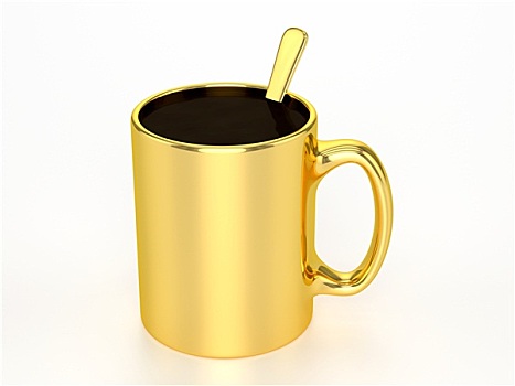 金色,大杯,黑咖啡