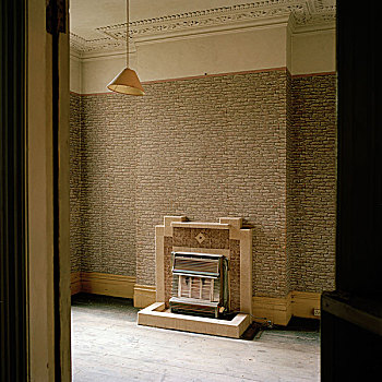 生活方式,房间,维多利亚时代风格,房子,时期,20世纪50年代,壁纸,展示,小,砖