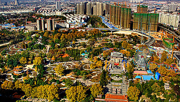 空中俯瞰洛阳王城公园