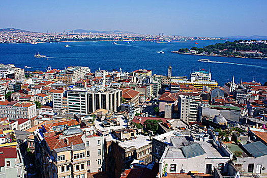 上方,城市,博斯普鲁斯海峡,伊斯坦布尔,土耳其