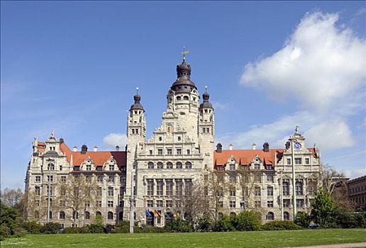 新市政厅,莱比锡,萨克森,德国,欧洲