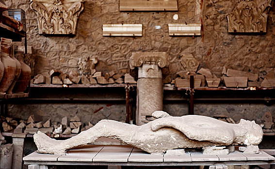 石膏,死亡,男人,存储,古罗马广场,坎帕尼亚区,意大利,欧洲