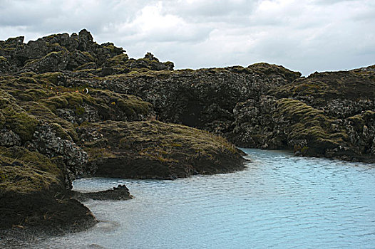 蓝色,泻湖,区域,地热发电站,雷克雅奈斯,半岛,西南,冰岛