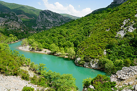 河,垫,靠近,地区性,自然公园,公园,阿尔巴尼亚,欧洲