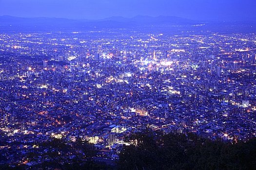 夜景,札幌,山