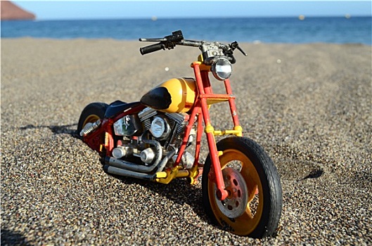 摩托车,海滩