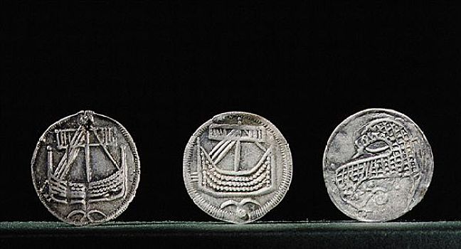 维京,银,硬币,早,19世纪