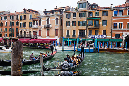 小船,大运河,正面,水岸,威尼斯