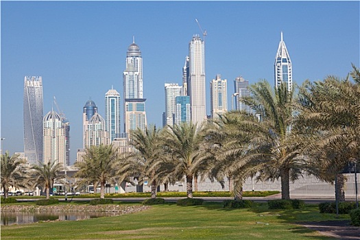 摩天大楼,迪拜,码头,阿联酋