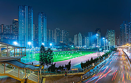 公寓楼,体育场地,香港,中国