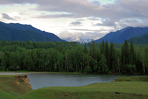 山,河,水流,峡谷,石头,岩石,陆地,靠近,漂亮,山景