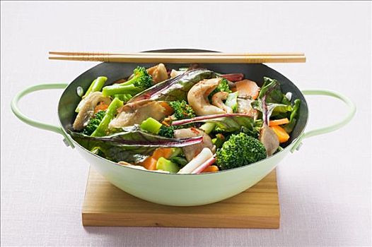 炒菜,蚝蘑,花椰菜,甜菜