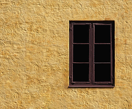 窗户,黄色,墙