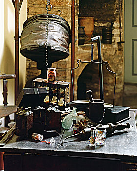 准备,工具,古老,制药,14世纪