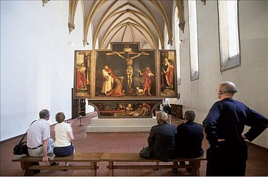 圣坛,博物馆,科尔玛,阿尔萨斯,法国,欧洲,室内,教堂,绘画