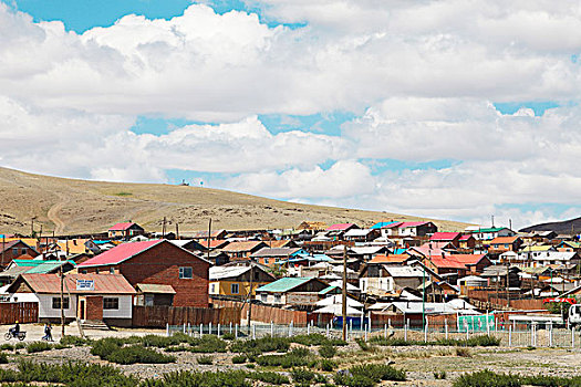 蒙古包,彩色,房子,中心,前杭爱省,省,蒙古,亚洲