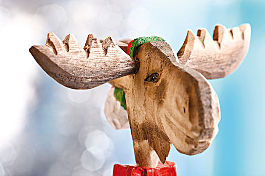 驼鹿,木,圣诞装饰