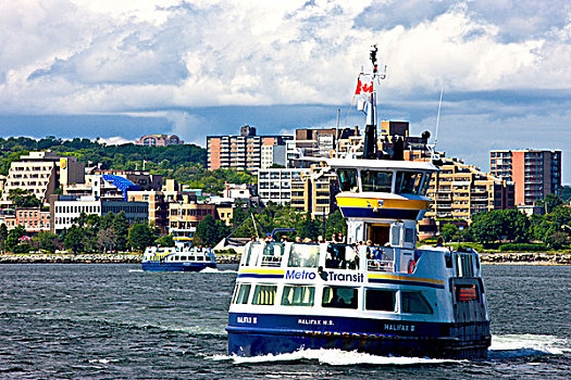 乘客,渡轮,正面,达特茅斯港口,水岸,新斯科舍省,加拿大