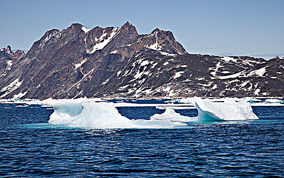 冰,浮冰,峡湾,地区,格陵兰东部,格陵兰,丹麦,欧洲