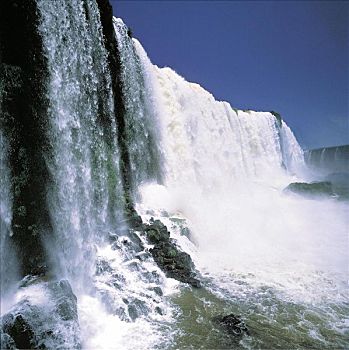 瀑布,伊瓜苏瀑布,巴西,南美
