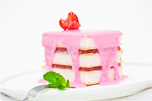 小蛋糕,粉色,糖衣