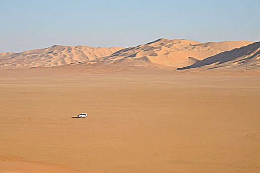 阿曼苏丹国,佐法尔,擦,沙漠,空,区域,沙子,世界,边界,也门,阿拉伯,白色,轮子,中间,赭色